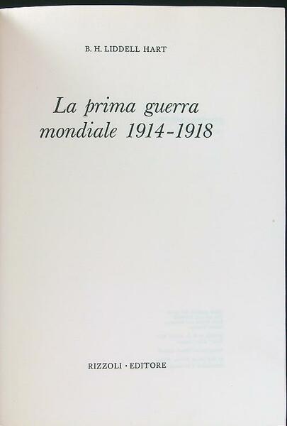 La Prima Guerra Mondiale 1914 - 1918