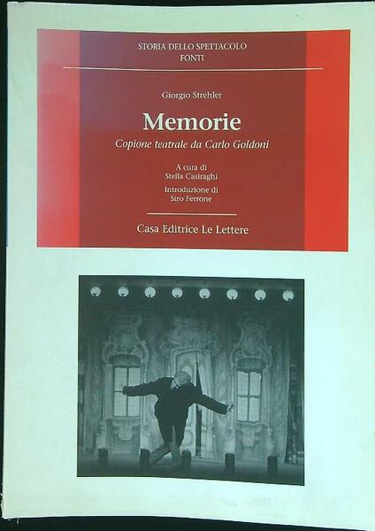 Memorie Copione teatrale da Carlo Goldoni