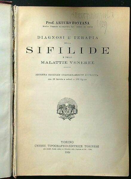 Diagnosi e terapia della sifilide