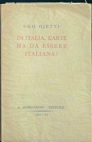 In Italia, l'arte ha da essere italiana?