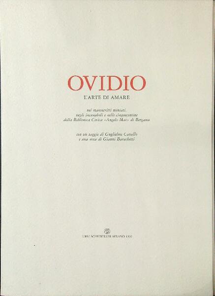 Ovidio L'arte di amare