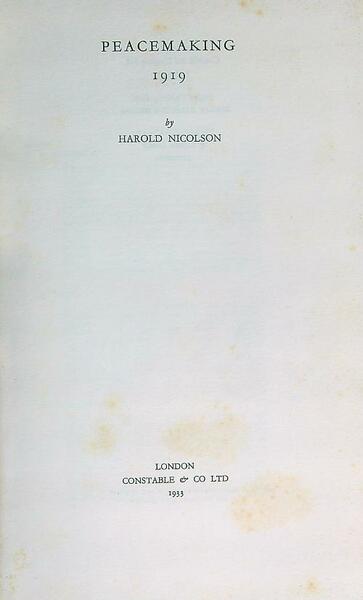 Peacemaking 1919