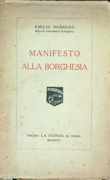 Manifesto alla borghesia