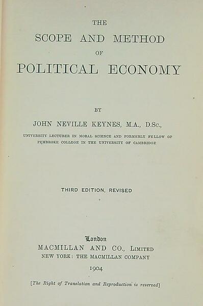 The Scope and Method of Political Economy