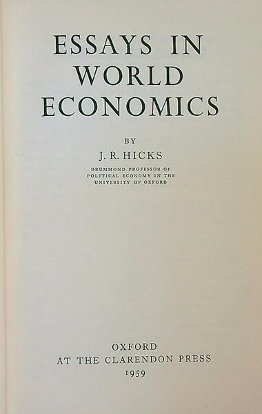Essays in World Economics