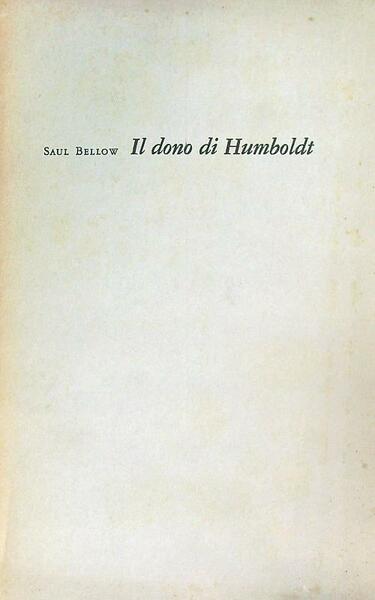 Il dono di Humboldt