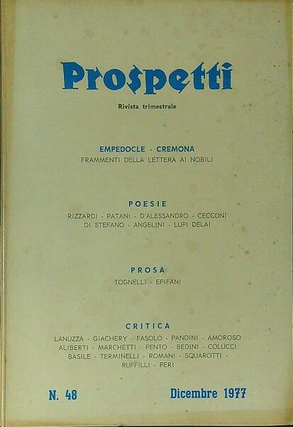 Prospetti n. 48 Dicembre 1977