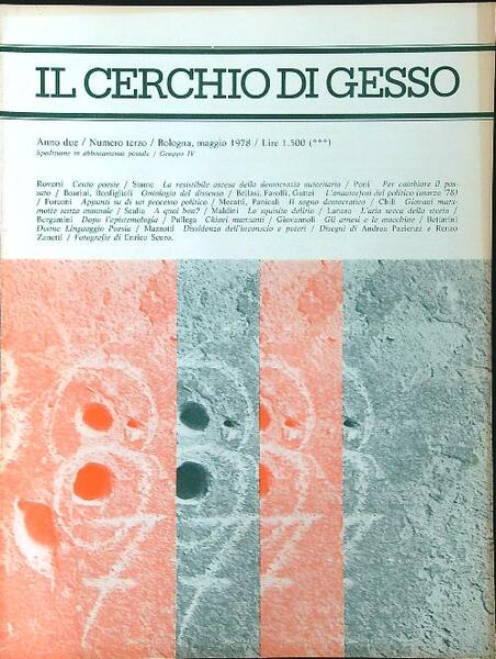 Il cerchio di gesso Anno due Numero terzo Maggio 1978