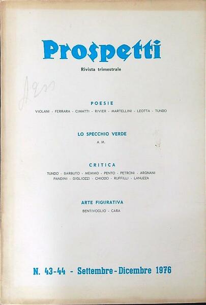 Prospetti n. 43-44 - Settembre-Dicembre 1976