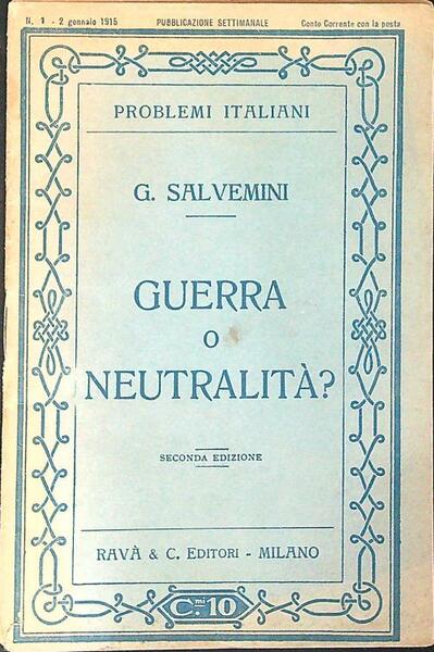 Guerra o neutralita'?