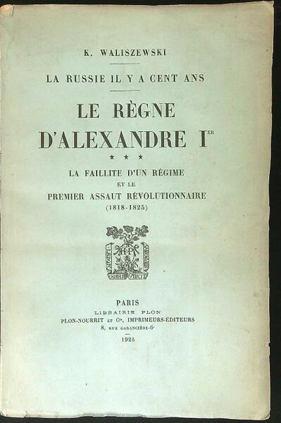 Le regne d'Alexandre I - III