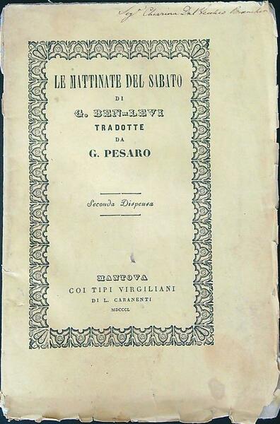 Le mattinate del sabato di G. Ben-Levi