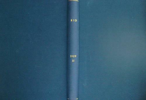 RID Annata 1989. Vol II. Dal n. 7-luglio 1989 al …