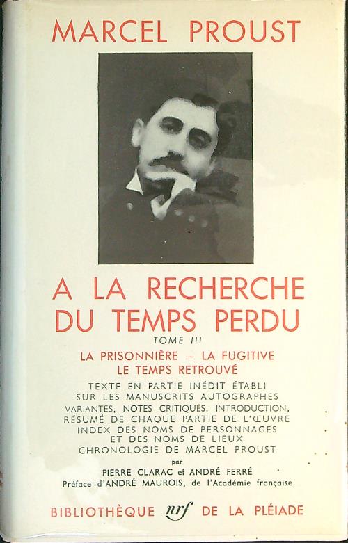 A la recherche du temps perdu III