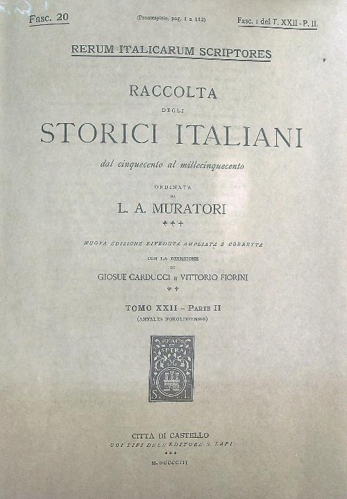 Annales Forolivienses Fasc 1 / Tomo XXII - Parte II