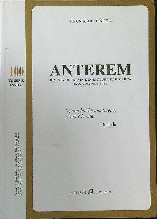 Anterem 100 Da un'altra lingua