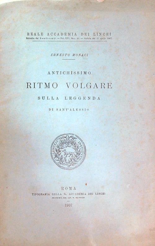 Antichissimo ritmo volgare sulla leggenda di Sant'Alessio