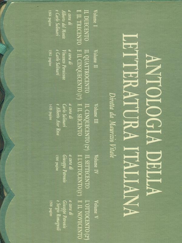 Antologia della letteratura italiana 5 voll.