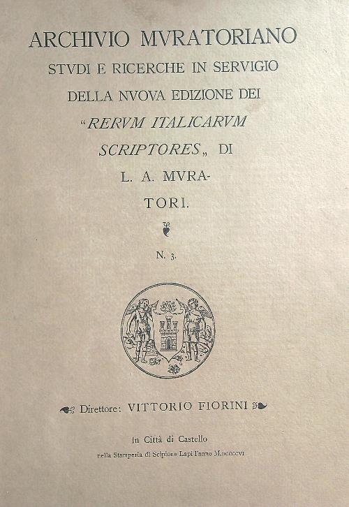 Archivio Muratoriano. Studi e ricerche in servigio N. 3