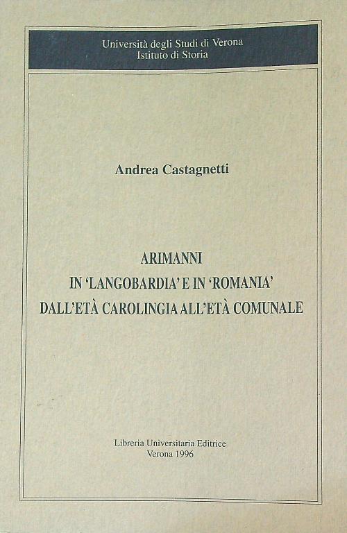 Arimanni in 'Langobardia' e in 'Romania