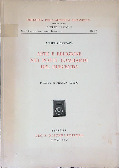 Arte e religione nei poeti Lombardi del Duecento