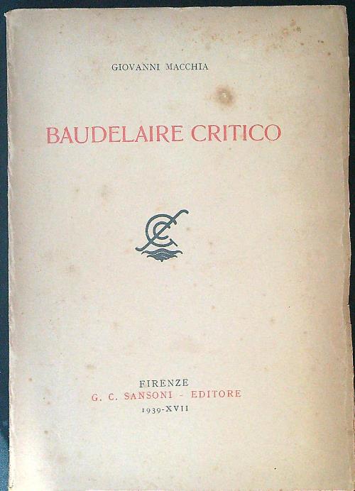 Baudelaire critico