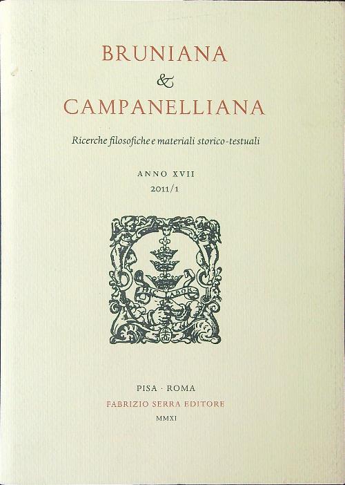 Bruniana & Campanella Anno XVII 2011 / 1