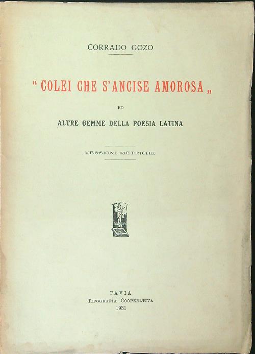 Colei che s'ancise amorosa