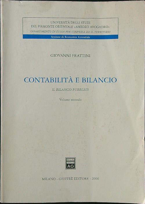 Contabilita' e bilancio. Il bilancio pubblico vol. 2
