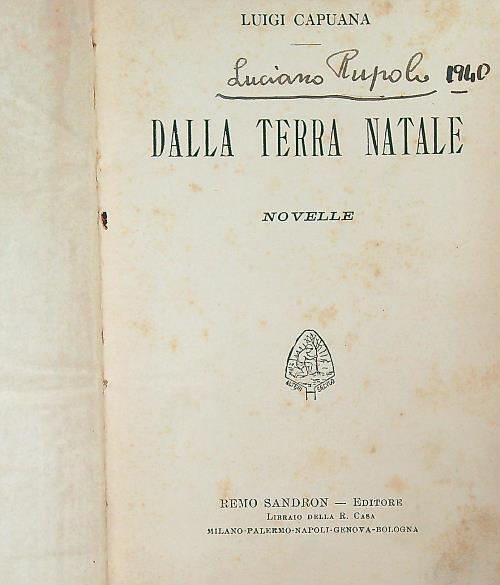 Dalla terra natale DA RILEGARE