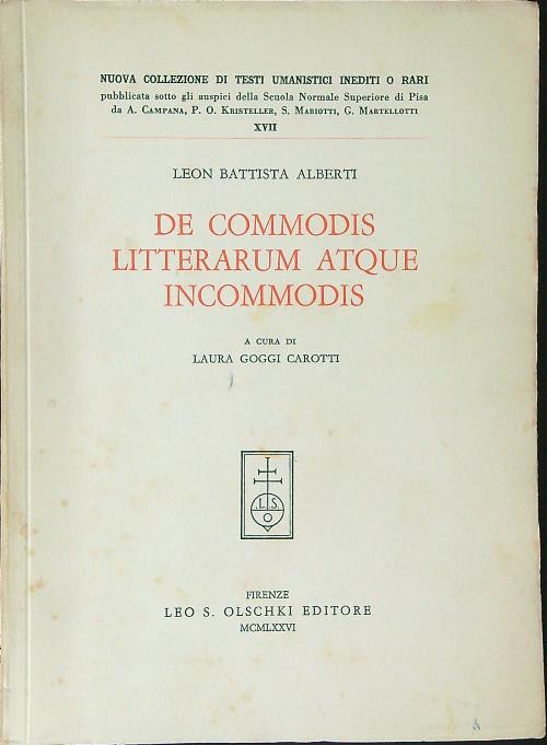 De Commodis litterarum atque incommodis