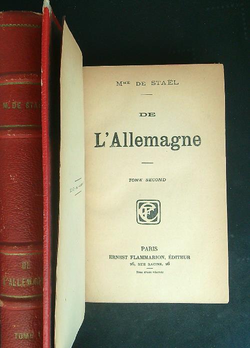 De l'Allemagne 2 vv