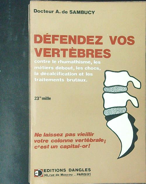 Defendez vos vertebres