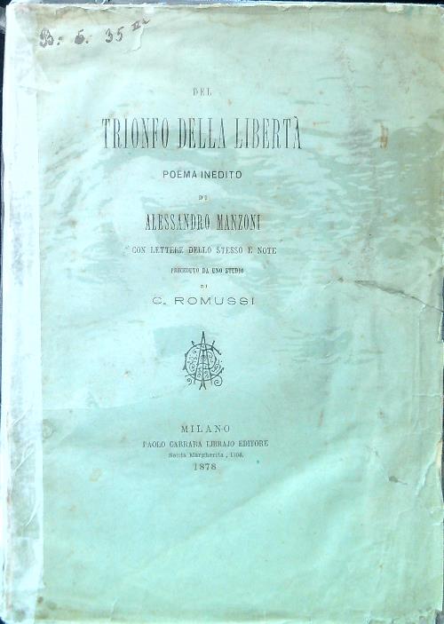 Del trionfo della liberta'