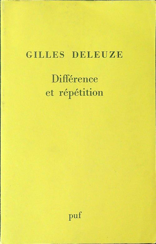 Difference et repetition