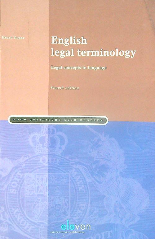 English Legal Terminology. Legal Concepts in Language