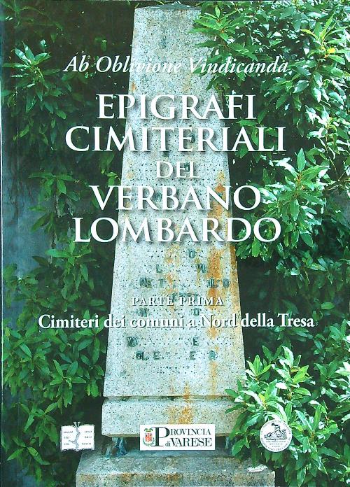 Epigrafi cimiteriali del verbano lombardo parte prima