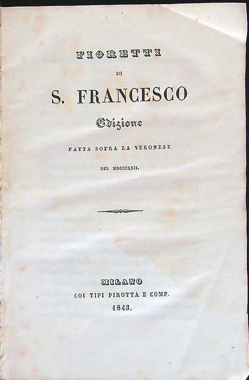 Fioretti di S. Francesco
