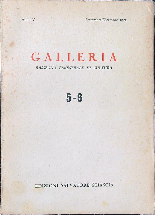 Galleria n. 5-6/settembre-dicembre 1955