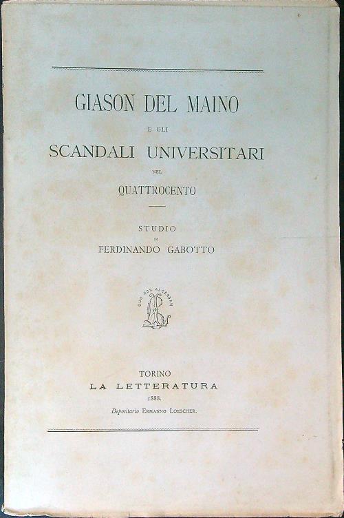 Giason del Maino e gli scandali universitari nel Quattrocento