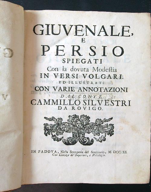 Giuvenale e Persio volgarizzati