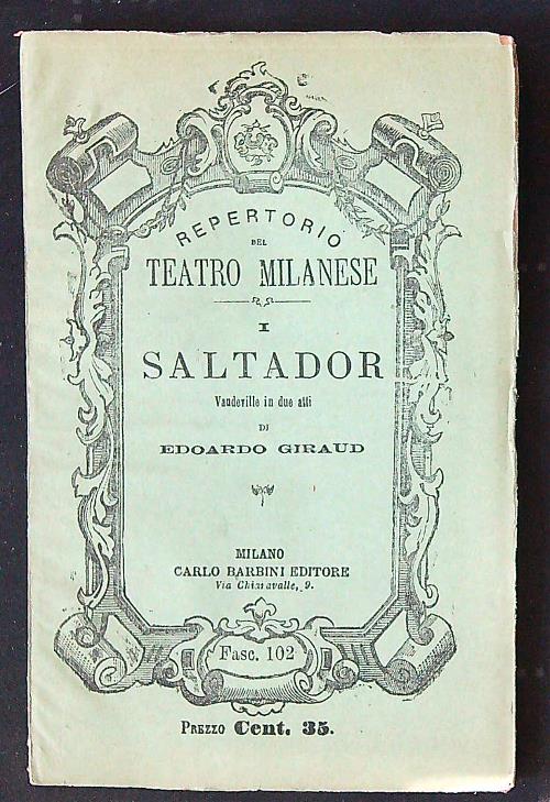 I saltador. Vaudeville in due atti