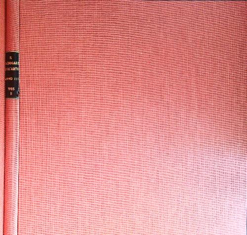 Il giornale dell'arte Anno III 1985 II