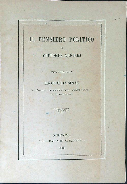 Il pensiero politico di vittorio alfieri