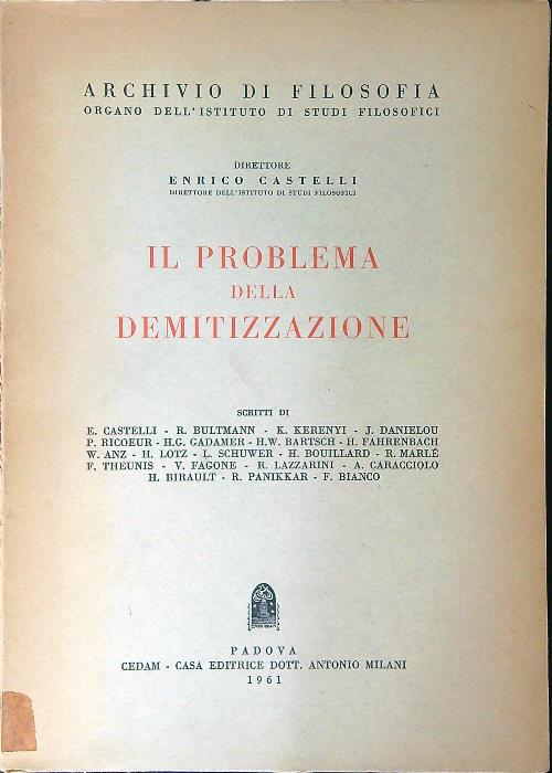 Il problema della demitizzazione