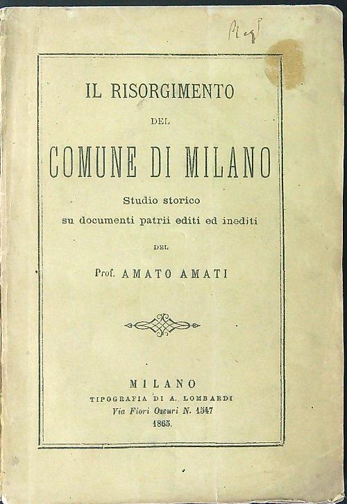 Il Risorgimento del comune di Milano