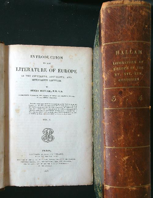 Introduction to the Literature of Europe 2 voll.
