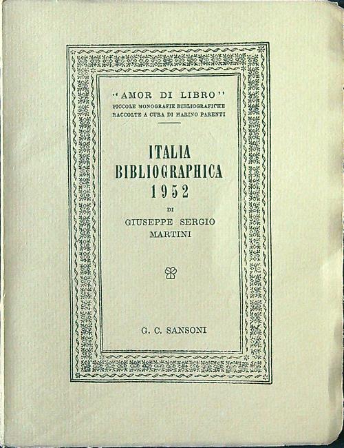 Italia bibliographica 1952