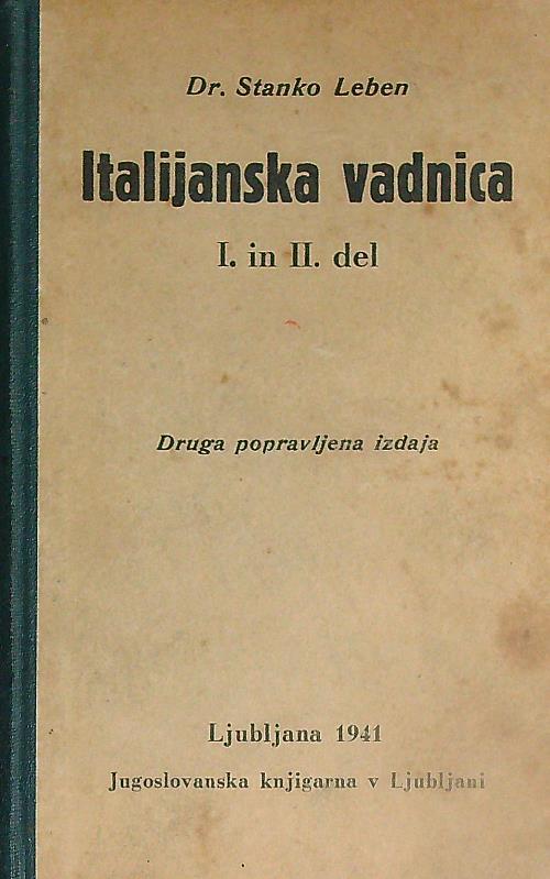 Italijanska vadnica I. in II. del