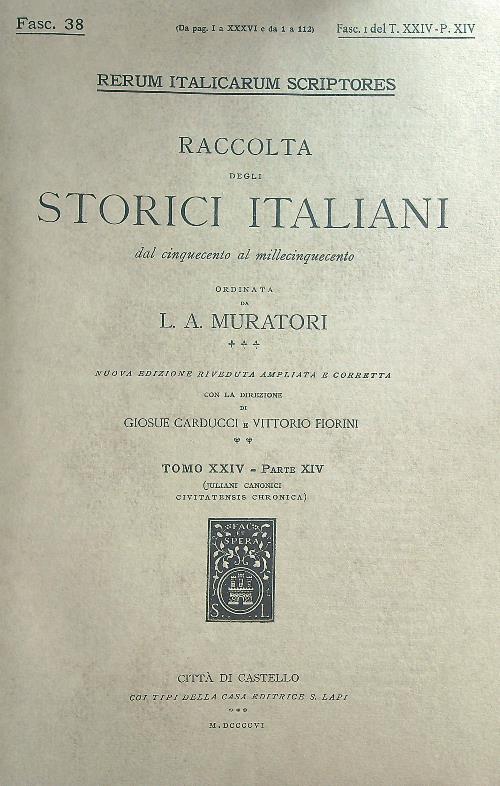 Juliani canonici Civitatensis Chronica Fasc 1 Tomo XXIV Parte XIV
